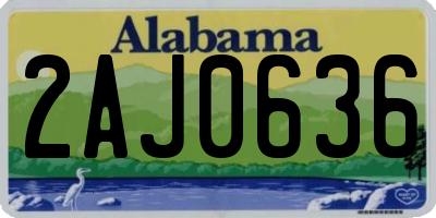 AL license plate 2AJ0636