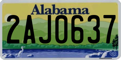 AL license plate 2AJ0637