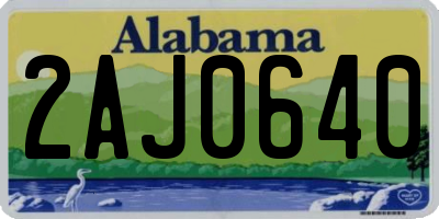 AL license plate 2AJ0640