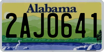 AL license plate 2AJ0641