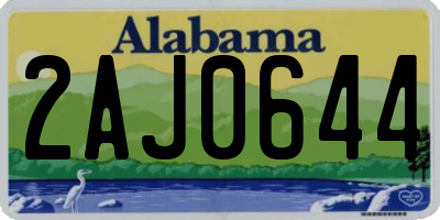 AL license plate 2AJ0644