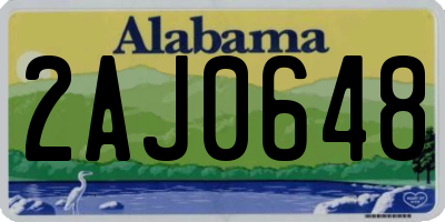 AL license plate 2AJ0648