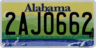 AL license plate 2AJ0662