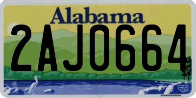AL license plate 2AJ0664