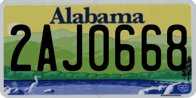 AL license plate 2AJ0668