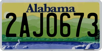 AL license plate 2AJ0673