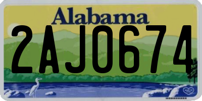 AL license plate 2AJ0674