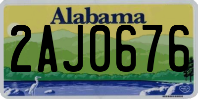 AL license plate 2AJ0676