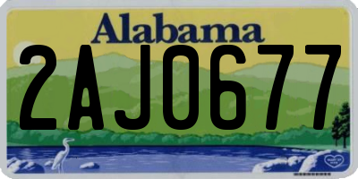 AL license plate 2AJ0677