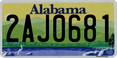 AL license plate 2AJ0681