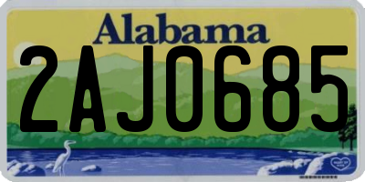 AL license plate 2AJ0685