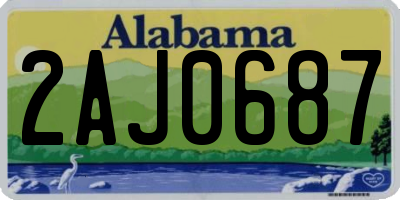 AL license plate 2AJ0687