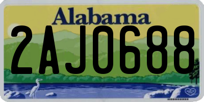 AL license plate 2AJ0688