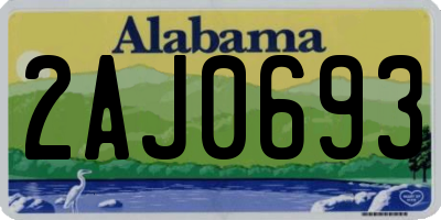AL license plate 2AJ0693