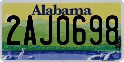 AL license plate 2AJ0698