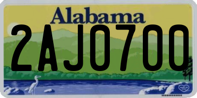 AL license plate 2AJ0700
