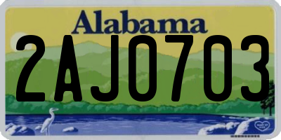 AL license plate 2AJ0703