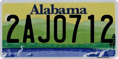 AL license plate 2AJ0712