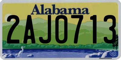 AL license plate 2AJ0713