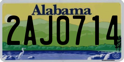 AL license plate 2AJ0714