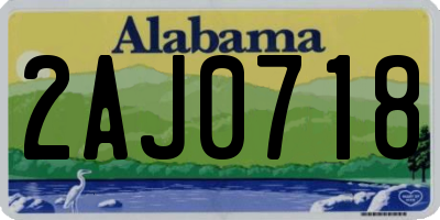 AL license plate 2AJ0718