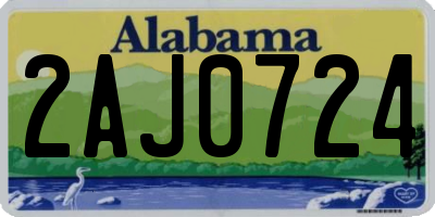 AL license plate 2AJ0724