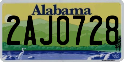 AL license plate 2AJ0728