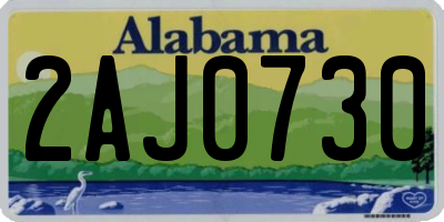 AL license plate 2AJ0730