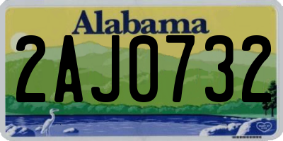 AL license plate 2AJ0732