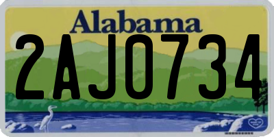 AL license plate 2AJ0734