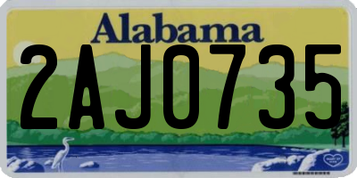 AL license plate 2AJ0735