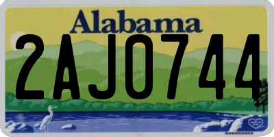 AL license plate 2AJ0744