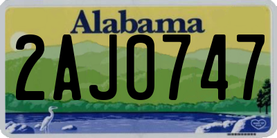 AL license plate 2AJ0747