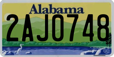 AL license plate 2AJ0748