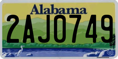 AL license plate 2AJ0749