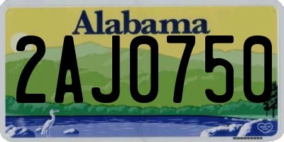 AL license plate 2AJ0750