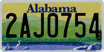 AL license plate 2AJ0754
