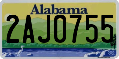 AL license plate 2AJ0755