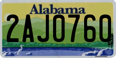 AL license plate 2AJ0760