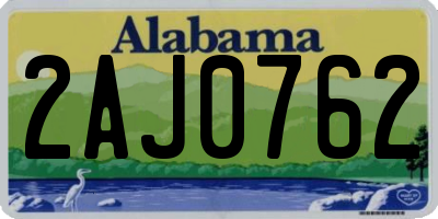 AL license plate 2AJ0762