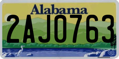 AL license plate 2AJ0763