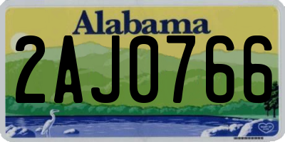 AL license plate 2AJ0766