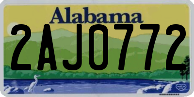 AL license plate 2AJ0772