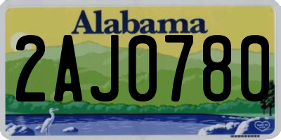 AL license plate 2AJ0780