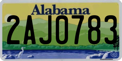 AL license plate 2AJ0783