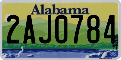 AL license plate 2AJ0784