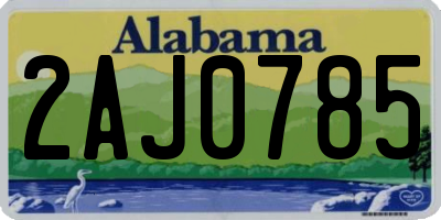 AL license plate 2AJ0785