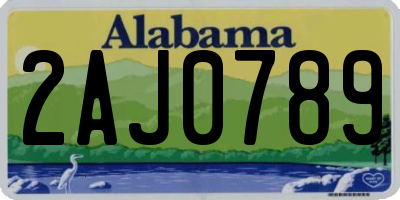 AL license plate 2AJ0789