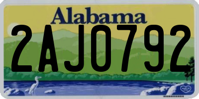 AL license plate 2AJ0792