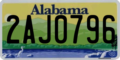 AL license plate 2AJ0796